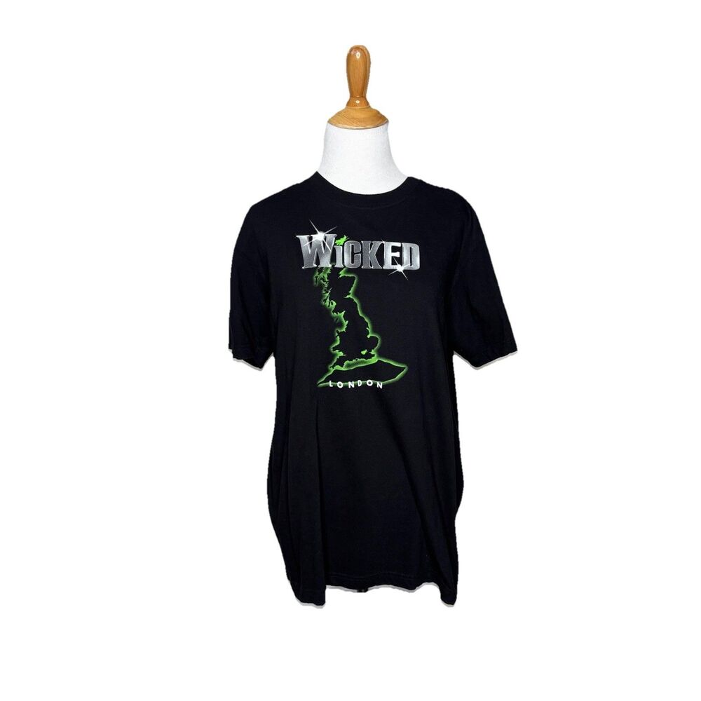 Wicked Broadway Musical London Performance Black T-Shirt Tee Size medium Womens